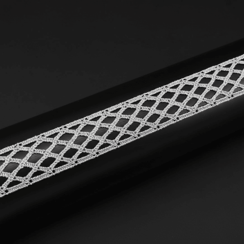 Silver Zari Lace (Width : 1 Inch & Sku-Z-13)