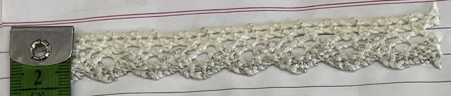 White & Silver Zari lace (Sku-Z-31)