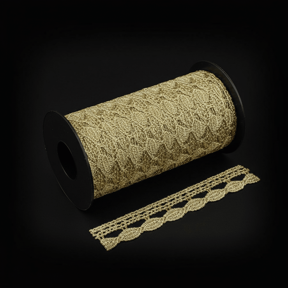 Golden Zari Lace (Width : 1 cm & Sku-Z-33)