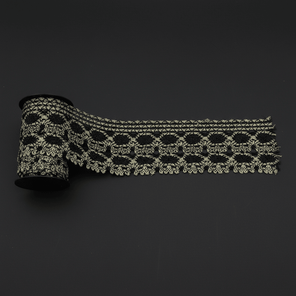 Black & Golden Zari Lace (Width : 2 Inch & Sku-Z-39)