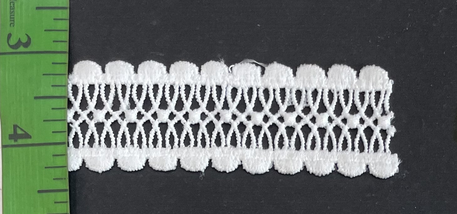 White Cotton Dyeable Chemical lace (Sku: Ch-10)