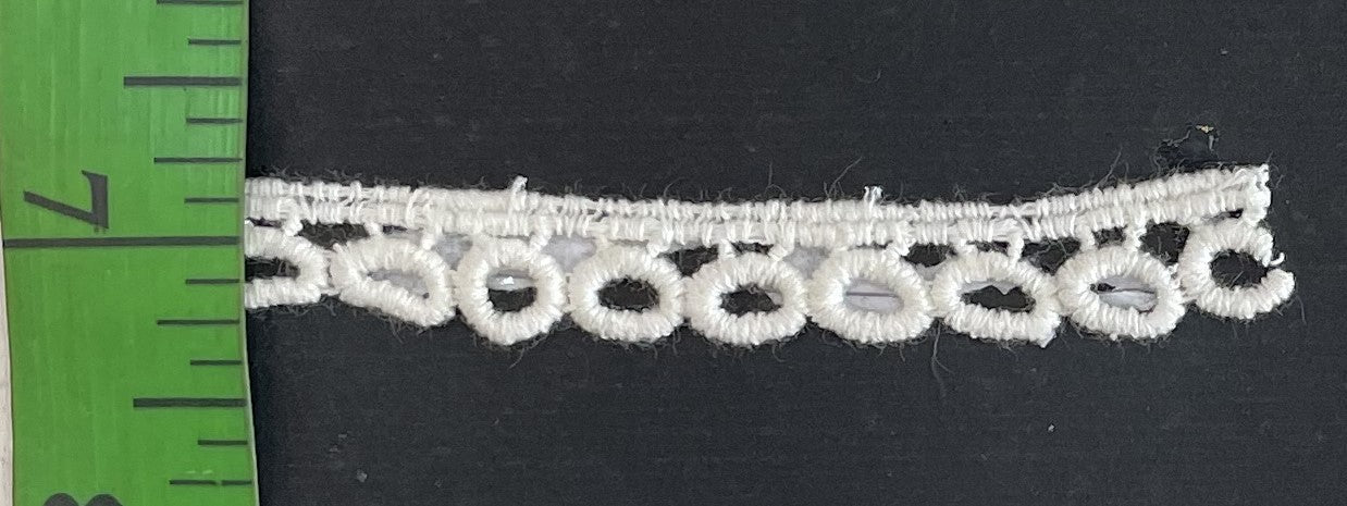 White Cotton Dyeable Chemical lace (Sku: Ch-12)