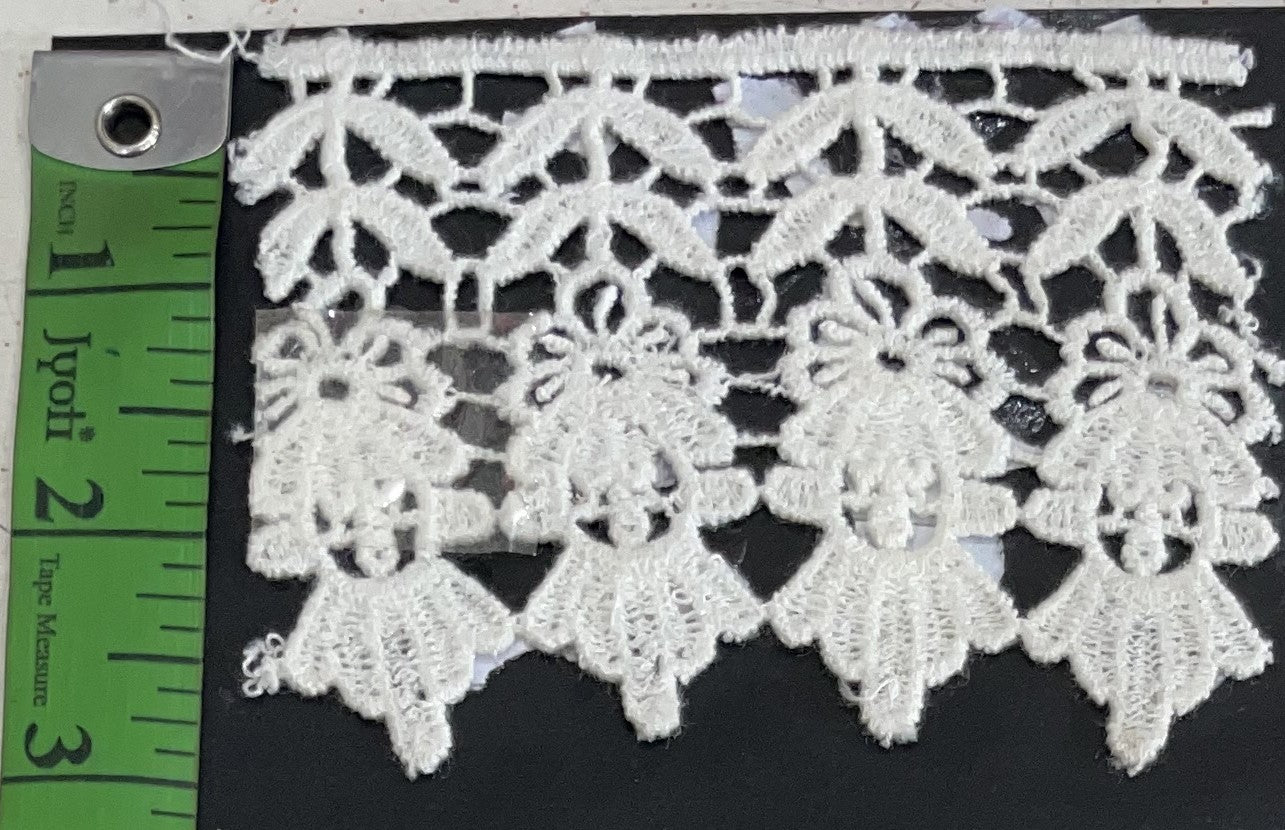 White Cotton Dyeable Chemical lace (Sku: Ch-135)