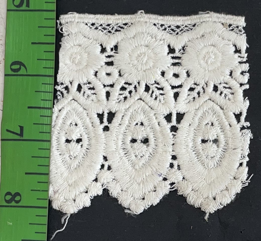 White Cotton Dyeable Chemical lace (Sku: Ch-137)