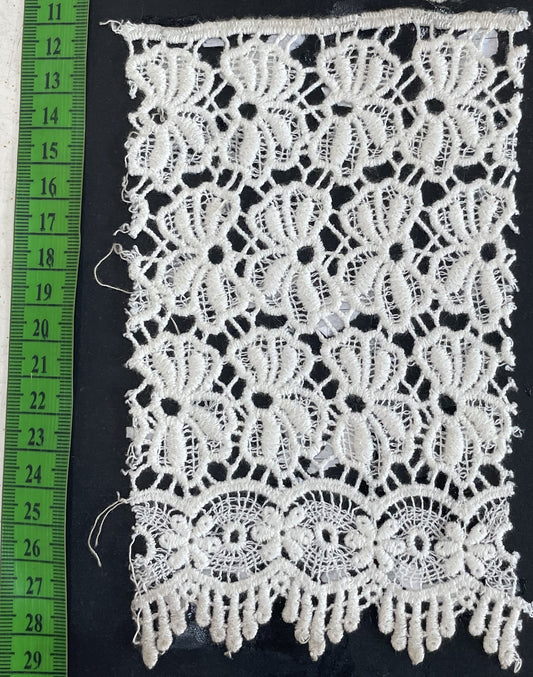 White Cotton Dyeable Chemical lace (Sku: Ch-146)