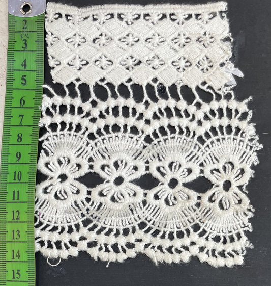 White Cotton Dyeable Chemical lace (Sku: Ch-147)