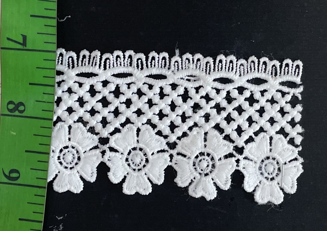 White Cotton Dyeable Chemical lace (Sku: Ch-7)