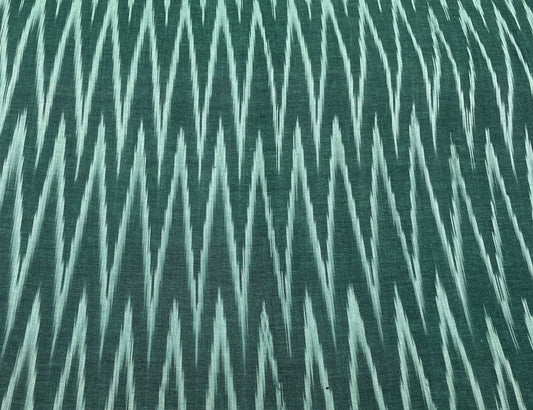 Green Cotton Handloom Ikat (Sku: I-730)
