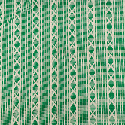 Green & White Cotton Jacquard | SKU: J-484