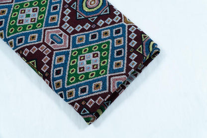 Multi Cotton Blend Jacquard Fabric | SKU: JD-2
