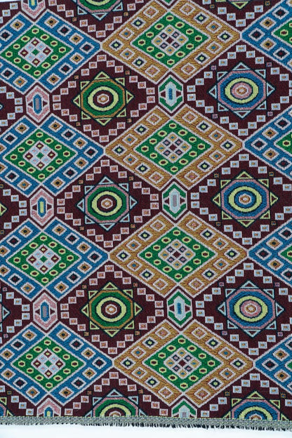 Multi Cotton Blend Jacquard Fabric | SKU: JD-2